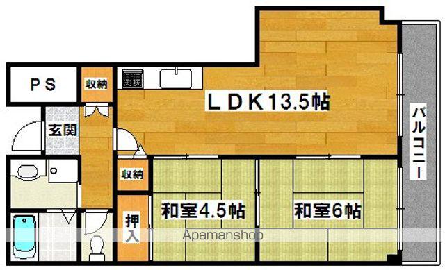 メルクマール・深阪(2LDK/3階)の間取り写真