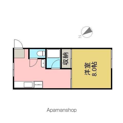 メゾン シェルティ(1DK/2階)の間取り写真