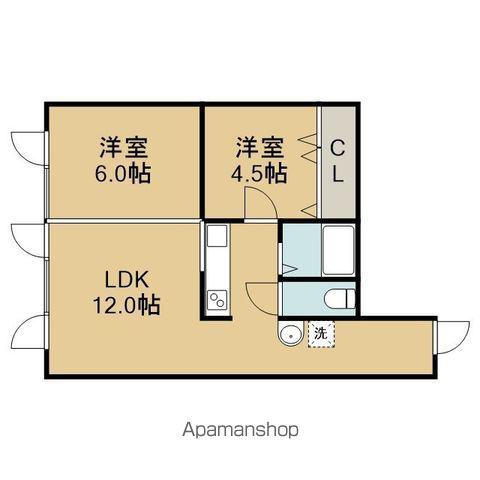 MAYAビル(2LDK/2階)の間取り写真