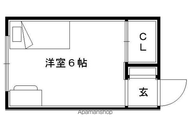 翠明アパート(ワンルーム/2階)の間取り写真