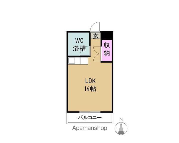 中村第3ビル(ワンルーム/4階)の間取り写真