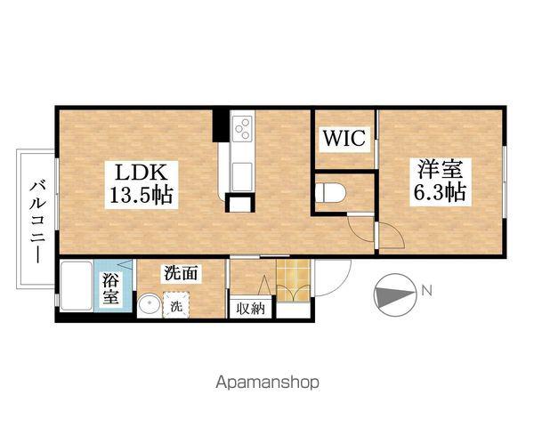 シャーメゾン富良野(1LDK/2階)の間取り写真
