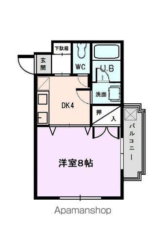 リバーシティ学園都市(1K/2階)の間取り写真