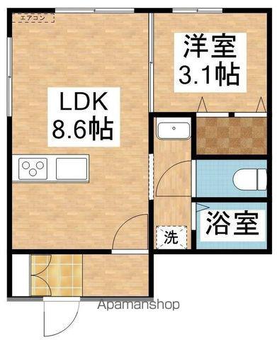 シャングリラⅠ(1LDK/1階)の間取り写真