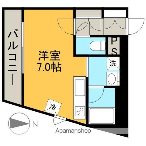 さくら館 本陣(ワンルーム/3階)の間取り写真