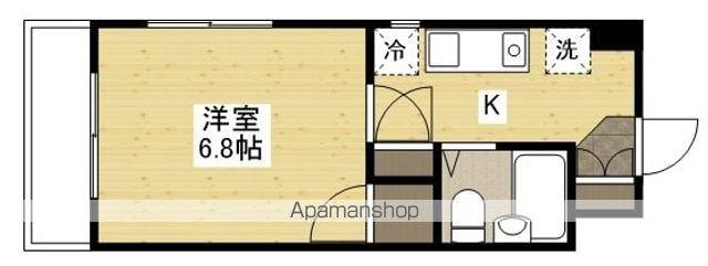 クルーズマンション(1K/3階)の間取り写真
