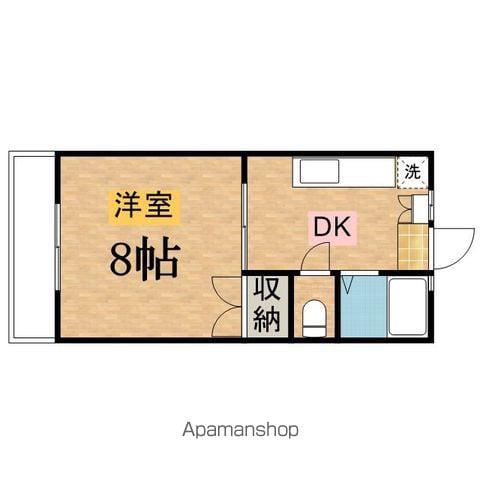 サニーハイツE&M(1K/1階)の間取り写真