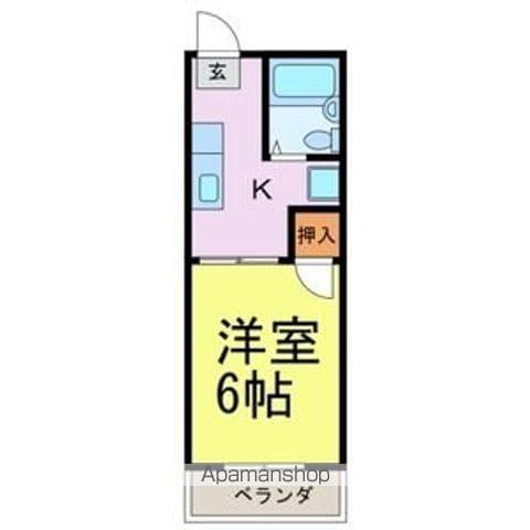 ジョニーズクラブ四ツ谷(1K/2階)の間取り写真