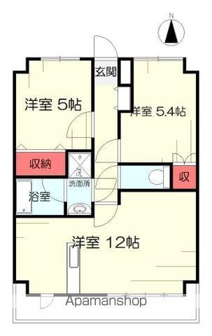ファインビル(2LDK/4階)の間取り写真