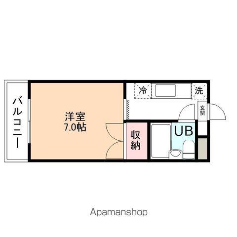 レジデンスたか(1K/3階)の間取り写真