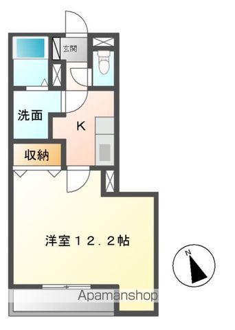 パルティール(1K/2階)の間取り写真