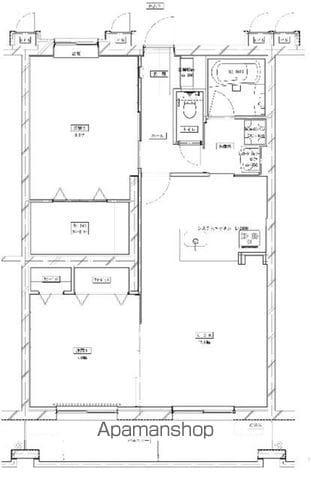 カサグランデ銀河(2LDK/4階)の間取り写真