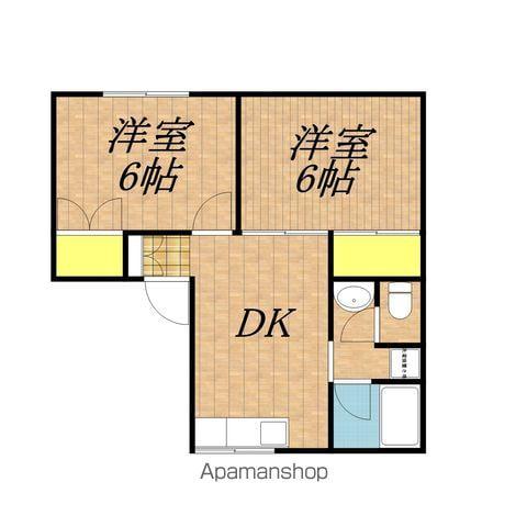 下田ハイツ松尾(2DK/1階)の間取り写真