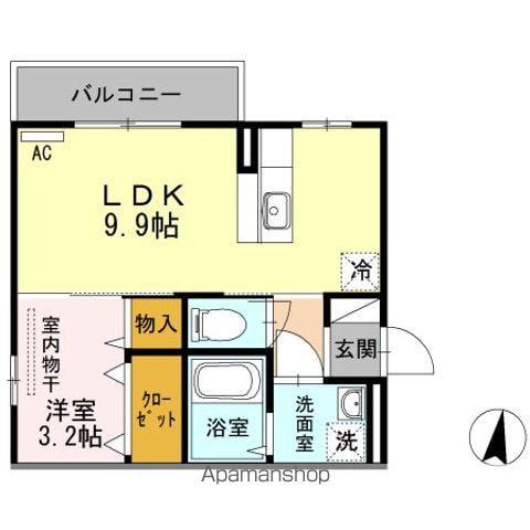 エテルナ リアン(1LDK/2階)の間取り写真