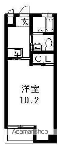 ワースヴィラ(1K/2階)の間取り写真