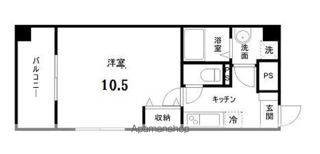 VALIS(1K/6階)の間取り写真