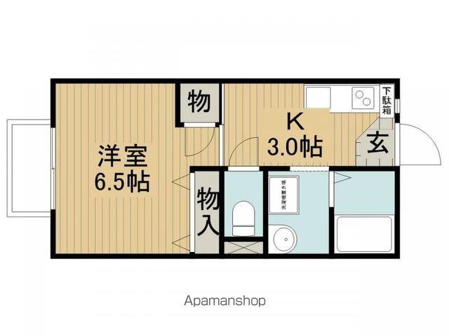 ラ・ヴィ豊平B棟(1K/1階)の間取り写真