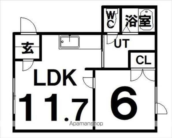 ラッキー・ストーリッジⅤ(1LDK/1階)の間取り写真