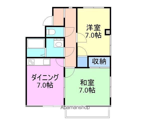 グランディールマツノ(2DK/3階)の間取り写真