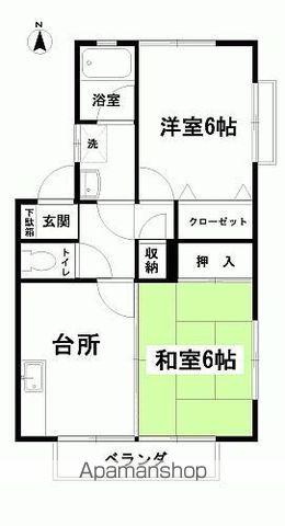 マンションライフ(2DK/1階)の間取り写真