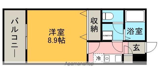 レジデンシャル長尾(1K/2階)の間取り写真