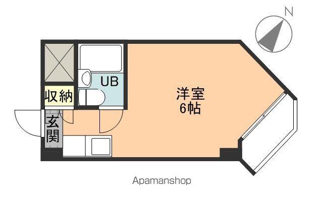 柊五番館(ワンルーム/4階)の間取り写真