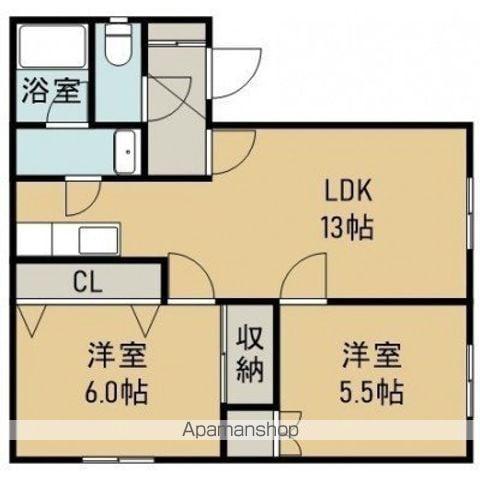 MAISON HORI(2LDK/2階)の間取り写真