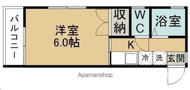 フォレストハイム(1K/1階)の間取り写真