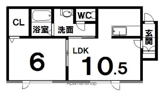 パリエ802(1LDK/1階)の間取り写真
