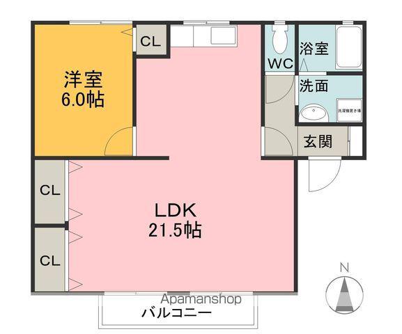 セジュール薬師寺(1LDK/1階)の間取り写真