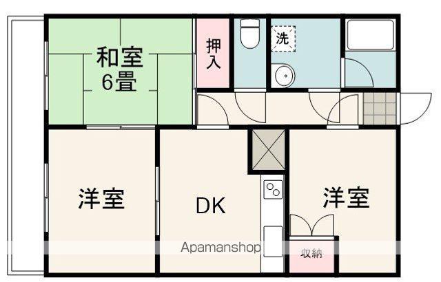 サンパレス中田4(3DK/3階)の間取り写真