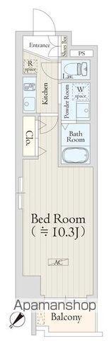 AVENIR渋谷本町(1K/9階)の間取り写真