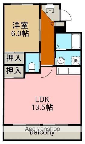 ハイツスカイベリー(1LDK/2階)の間取り写真