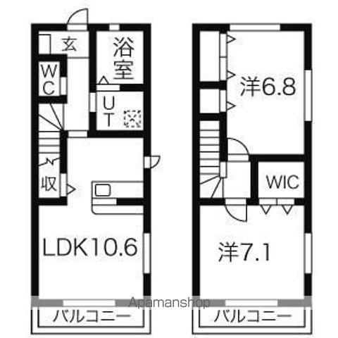 M&M 1号館(2LDK/1階)の間取り写真