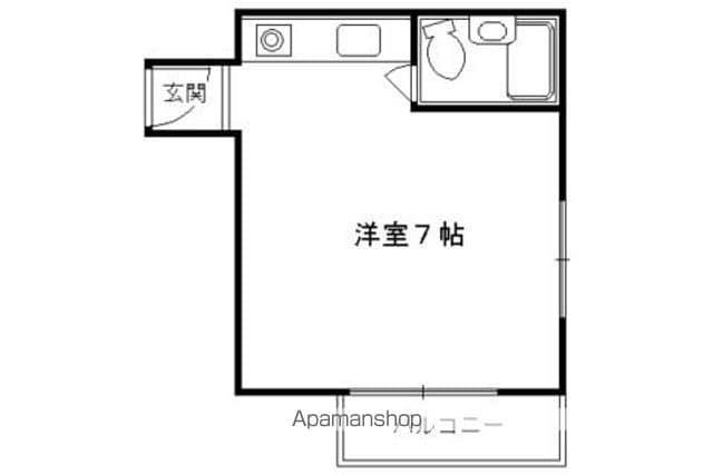 アルカディア五条坂(ワンルーム/3階)の間取り写真