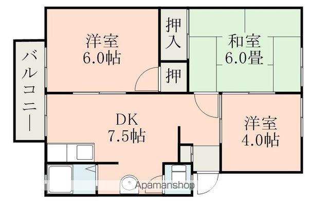 サンライフN(3DK/2階)の間取り写真