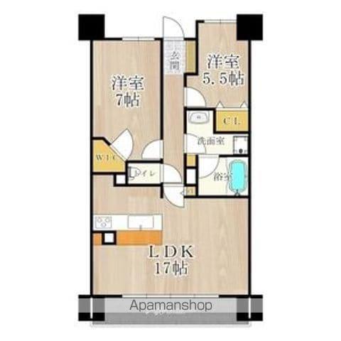 CITY SPIRE難波グレイス(2LDK/10階)の間取り写真