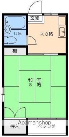 コーポ福寿(1K/2階)の間取り写真