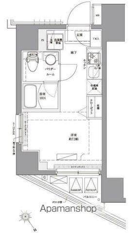AZEST関内(ワンルーム/3階)の間取り写真