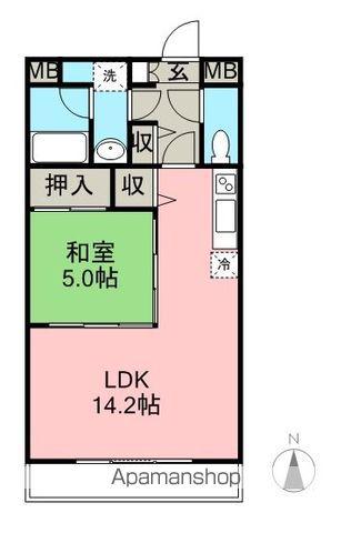 ライトクロト半田(1LDK/3階)の間取り写真