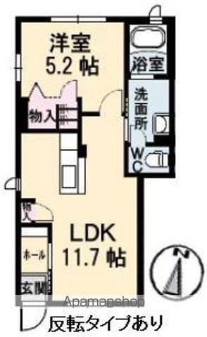 グランティ ワカサ(1LDK/1階)の間取り写真