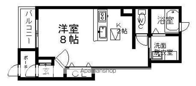 セレクトヒルズ上郷 Ⅱ(1K/1階)の間取り写真