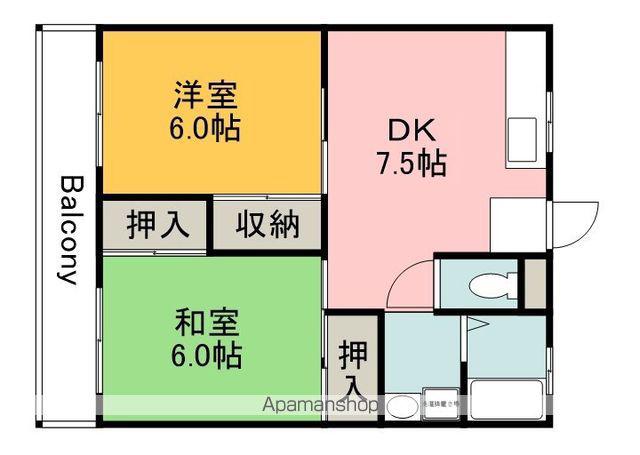 ファビス長束(2DK/3階)の間取り写真