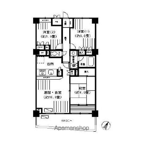 ガーデンコート洋光台(3LDK/1階)の間取り写真