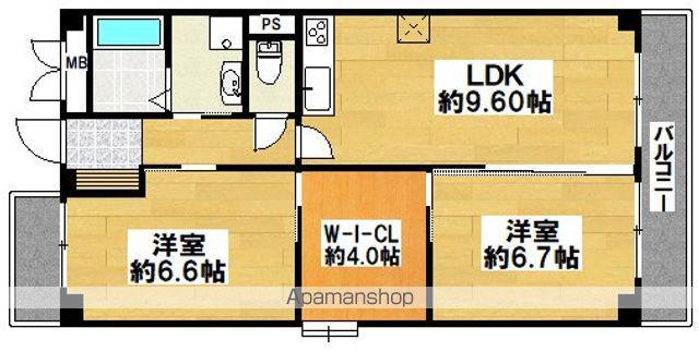 ニューラージあびこ(2SDK/4階)の間取り写真