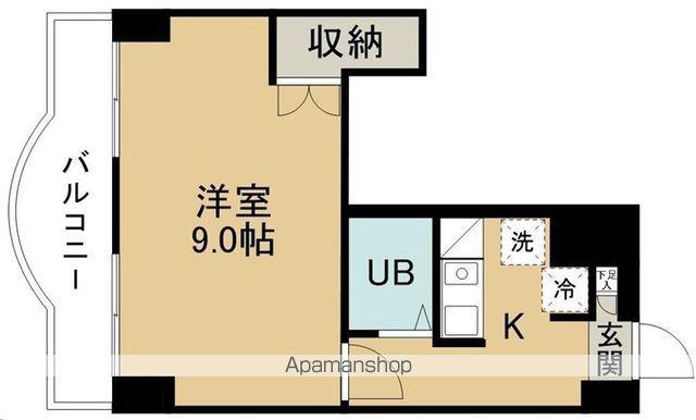 ランドマーク支倉(ワンルーム/8階)の間取り写真