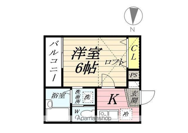 カッパート(1K/2階)の間取り写真