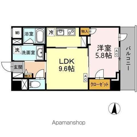 RESIDENCE丸の内七間町(1LDK/3階)の間取り写真