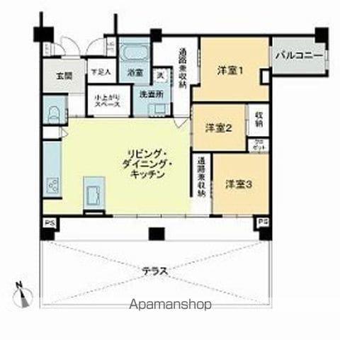 フェリスコート自由が丘(3LDK/1階)の間取り写真