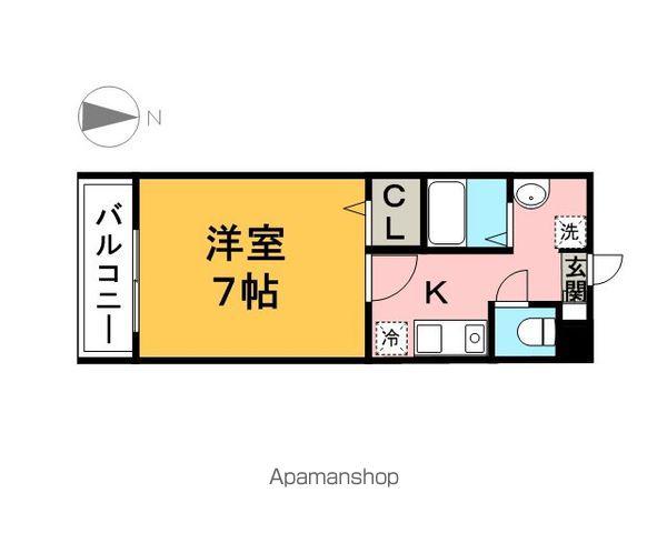 メリーコート(1K/2階)の間取り写真